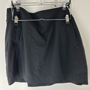 Athleta Black Athletic Skort with Zipper Pockets